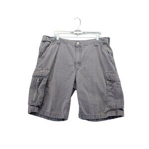 Carhartt Shorts Mens 40 Gray Relaxed Fit Cargo Cotton Blend Durable Casual